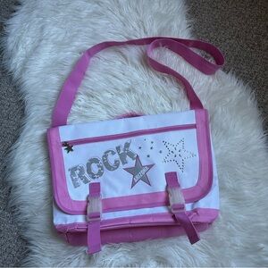 Rock Arizona Pink and White Kids Messenger Bag